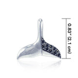Marcasite Whale Tail Silver Pendant TP296 - Jewelry