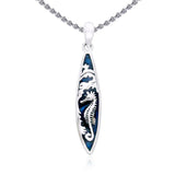Seahorse, the Sea and the Surf ~ Contrasts of the Ocean Pendant TP3010 - Jewelry