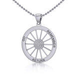 Wagon Wheel Silver Pendant TP3015 - Jewelry