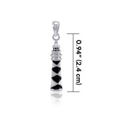 Cape Lookout Lighthouse Silver Pendant TP3168 - Jewelry