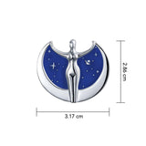 Oberon Zell Astra Star Goddess Pendant with Enamel TP3198 - Jewelry