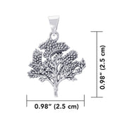 Leaf Sterling Silver Pendant TP3217 - Jewelry