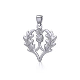 Scottish Thistle Silver Pendant TP3258 - Jewelry