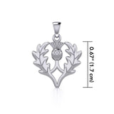 Scottish Thistle Silver Pendant TP3258 - Jewelry