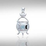 Magickal Witches Cauldron Silver Pendant TP3269 - Jewelry