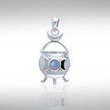 Magickal Witches Cauldron Silver Pendant TP3269 - Jewelry