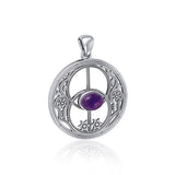 Chalice Well Pendant with Gemstone TP3307 - Jewelry