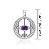Chalice Well Pendant with Gemstone TP3307 - Jewelry