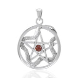 The Star with Weaving Snake Silver Pendant TP3312 - Jewelry