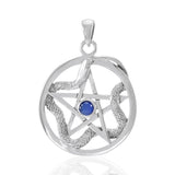 The Star with Weaving Snake Silver Pendant TP3312 - Jewelry