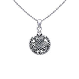 Celtic Knotwork Shamrock & Irish Claddagh Silver Pendant TP3418 - Jewelry