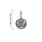 Celtic Knotwork Shamrock & Irish Claddagh Silver Pendant TP3418 - Jewelry