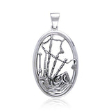 Bagpipes Silver Pendant TP3443 - Jewelry