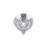 Joyous Heart Celtic Knotwork Silver Pendant TP3444