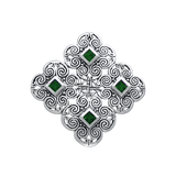 Kells Triskelia Silver Celtic Cross Pendant TP3451 - Jewelry