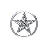 Celtic Knot with Five-Pointed Star Sterling Silver Pendant TP3459