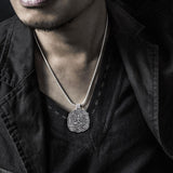 God Cernunnos in his mighty throne ~ Sterling Silver Jewelry Pendant TP3460 by Courtney Davis - Jewelry