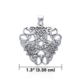 Contemporary Celtic Knotwork Silver Pendant TP3479 - Jewelry