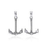 Stand Strong and Hold Firm Anchor Silver Pendant TP3544