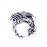 Dragon Moon ~ Sterling Silver Jewelry Pendant TP3605 - Jewelry