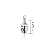 Pi symbol Coffee Bean Silver Pendant TP395 - Jewelry