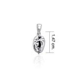 Female Symbol on Coffee Bean Silver Pendant TP398 - Jewelry