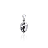Question Mark on Coffee Bean Silver Pendant TP407 - Jewelry