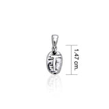 Letter I on Coffee Bean Silver Pendant TP408 - Jewelry