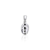The pound sterling on Coffee Bean Silver Pendant TP414 - Jewelry