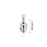 The pound sterling on Coffee Bean Silver Pendant TP414 - Jewelry