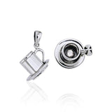 Coffee Cup Set Silver Pendant TP448 - Jewelry