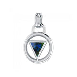 Rainbow Encircled Triangle Silver Pendant TP523 - Jewelry