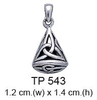 Celtic Triquetra Knot Silver Filigree Pendant TP543