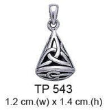 Celtic Triquetra Knot Silver Filigree Pendant TP543 - Jewelry