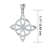 Celtic Quaternary Knot Silver Pendant TP554 - Jewelry