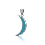 A Glimpse of the Crescent Moon Beginning Silver Jewelry Pendant TP614