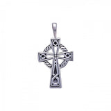 Celtic Knotwork Cross Silver Pendant TP630 - Jewelry