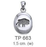 Bison Sterling Silver Pendant TP663 - Jewelry