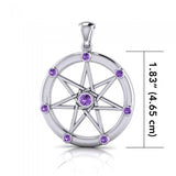 Elven Star Silver and Gem Pendant TP747 - Jewelry