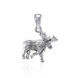Reindeer Sterling Silver Pendant TP897