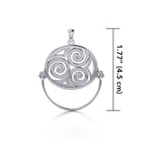 Celtic Triskele Silver Charm Holder Pendant TP921