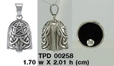Celtic Knot with Five-Pointed Star Sterling Silver Bell Pendant TPD258