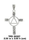 AA Recovery Celtic Knot Cross Pendant TPD327 - Jewelry