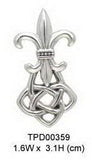 Celtic Knot Fleur De Lis Silver Pendant TPD359 - Jewelry