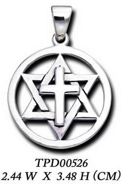 Cross Star Of David Pendant TPD526 – Peter Stone Jewelry