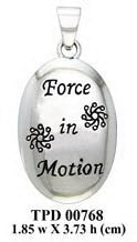 Empowering Words Force in Motion Silver Pendant TPD768
