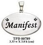 Empowering Words Manifest Silver Pendant TPD789 - Jewelry