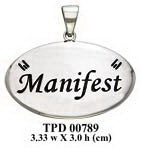 Empowering Words Manifest Silver Pendant TPD789