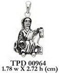 Celtic Epona Silver Pendant TPD964 - Jewelry