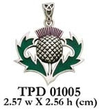 Alba Thistle  Silver Pendant TPD1005